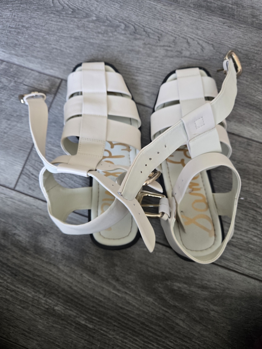 Sam Edelman Women’s White Dawn Fisherman Sandals